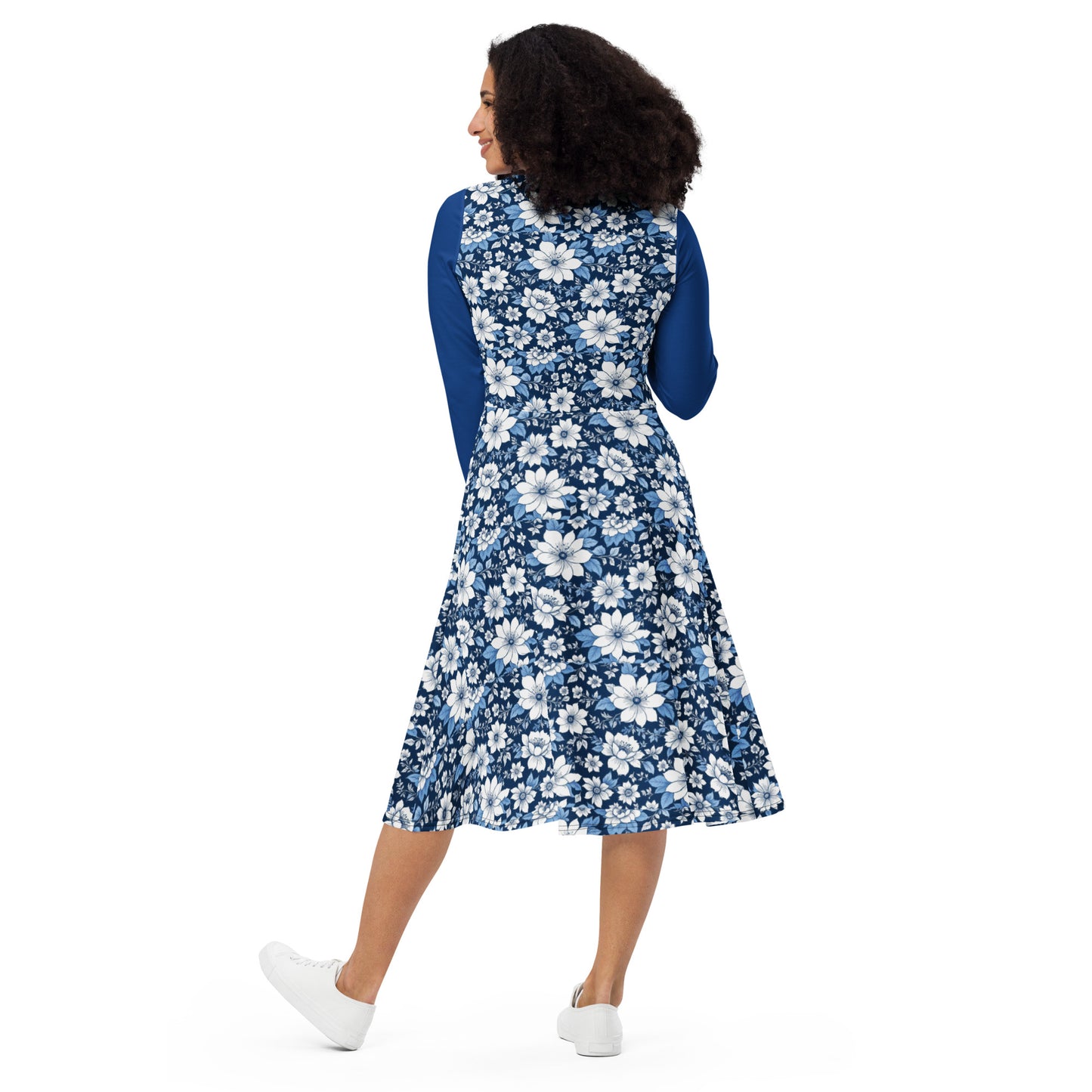HOMAIX Robe manches longues aux Petites Fleurs Printanières