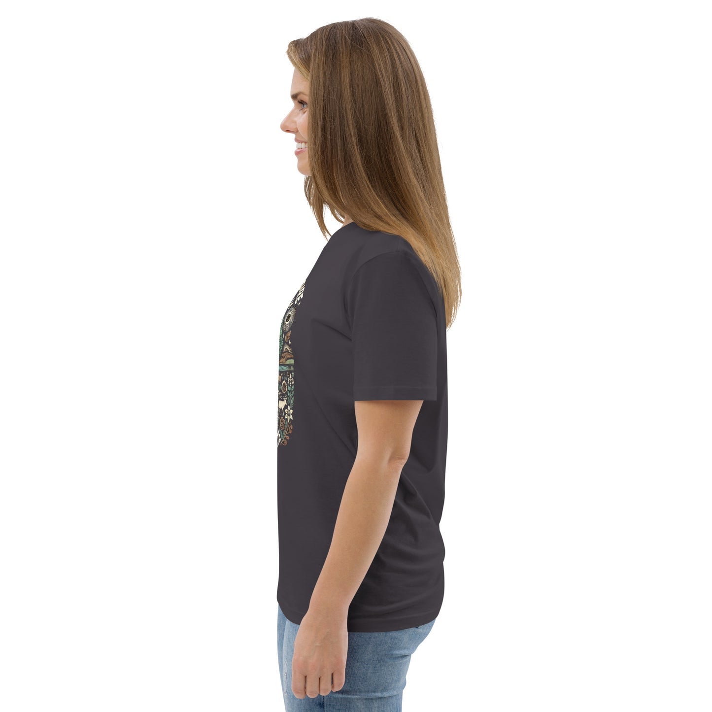 HOMAIX T-shirt unisexe en coton biologique avec design "Protégeons notre planète"
