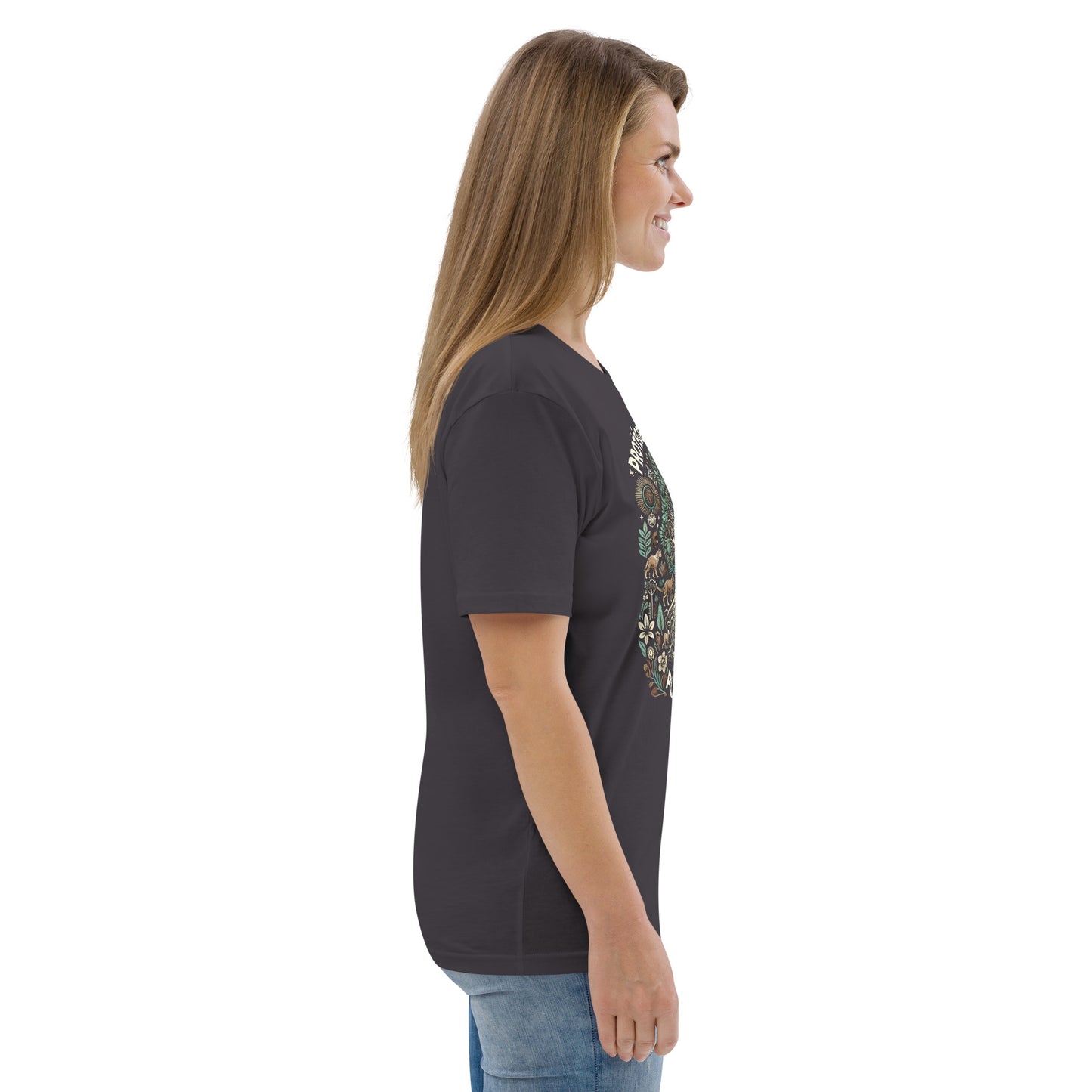 HOMAIX T-shirt unisexe en coton biologique avec design "Protégeons notre planète"