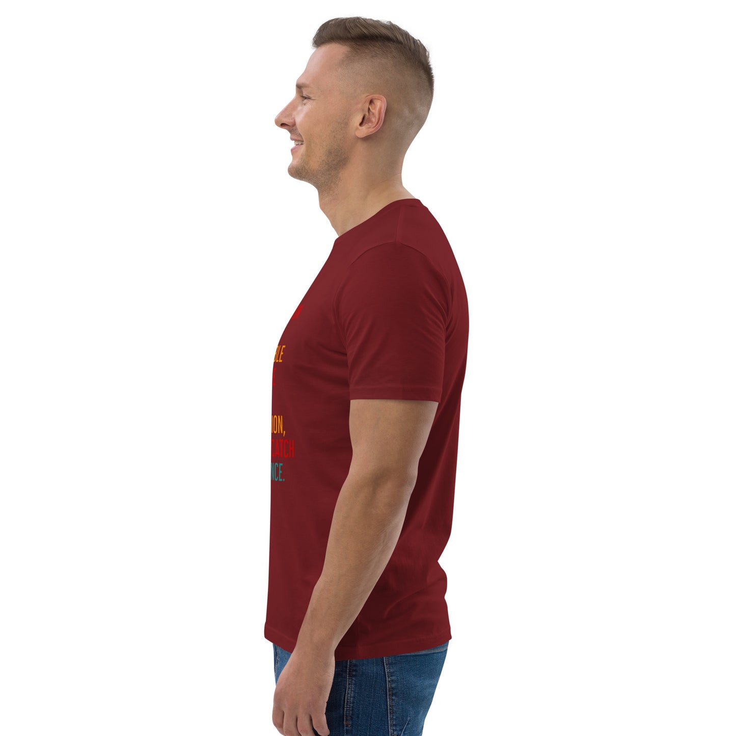 HOMAIX T-shirt unisexe en coton biologique avec message inspirant "Perfection is not attainable"