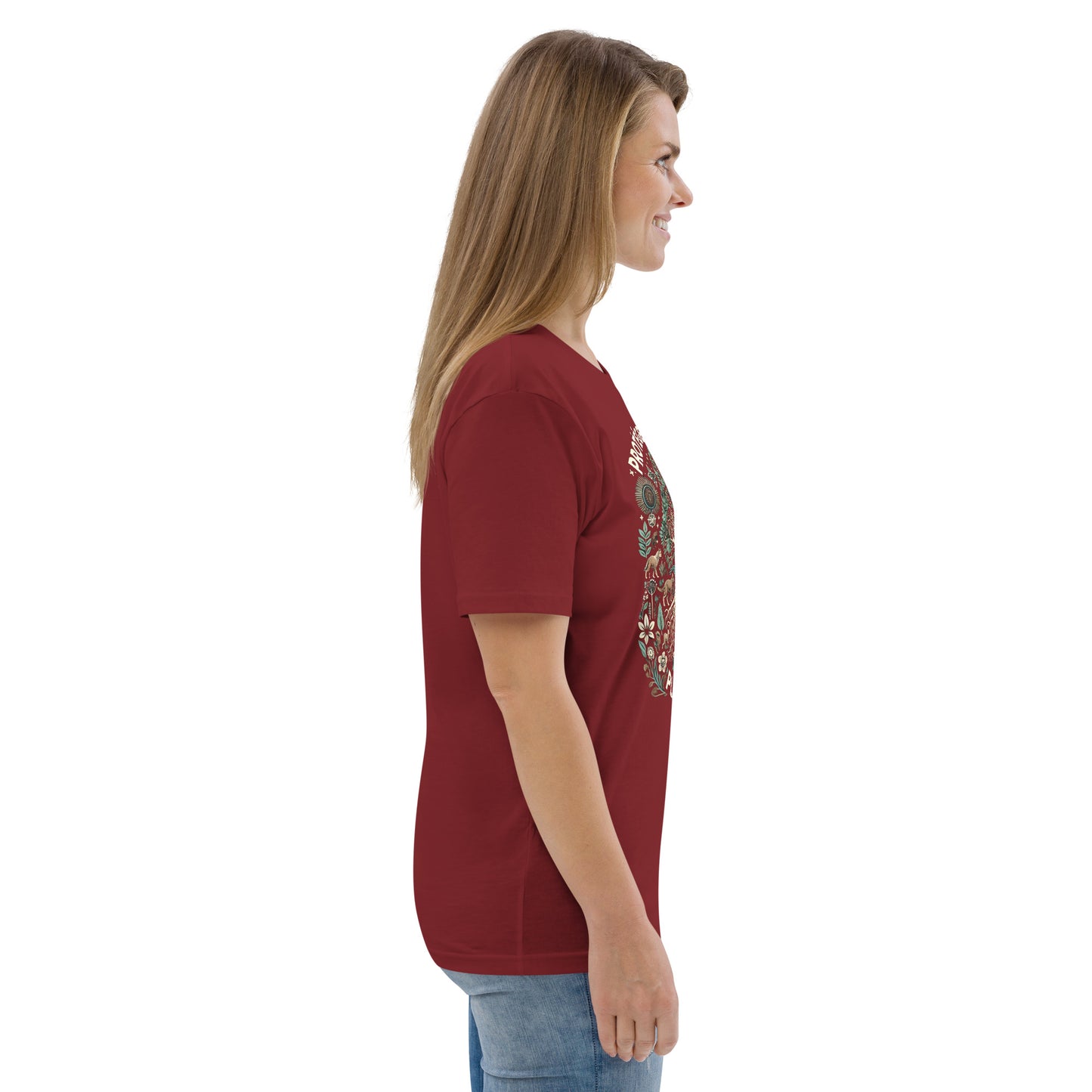 HOMAIX T-shirt unisexe en coton biologique avec design "Protégeons notre planète"