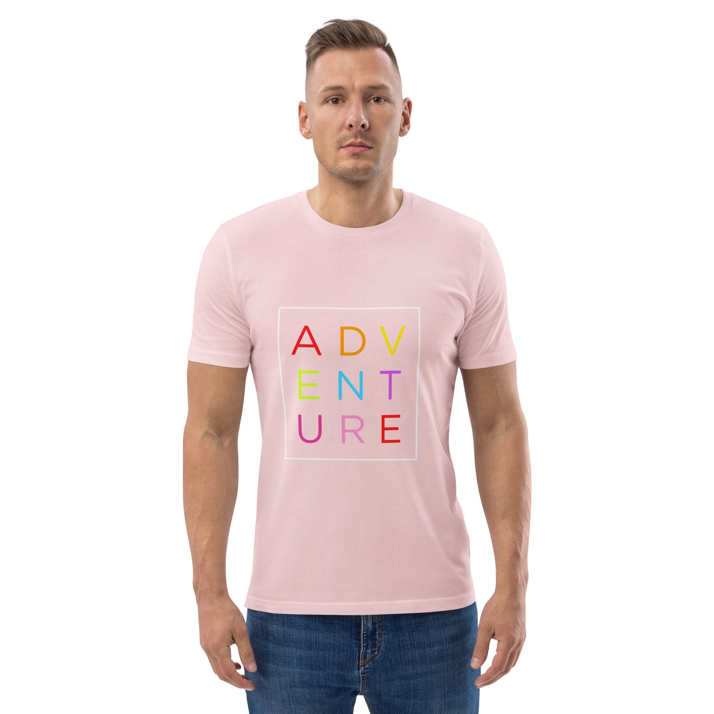 HOMAIX T-shirt unisexe en coton biologique avec motif "ADVENTURE"