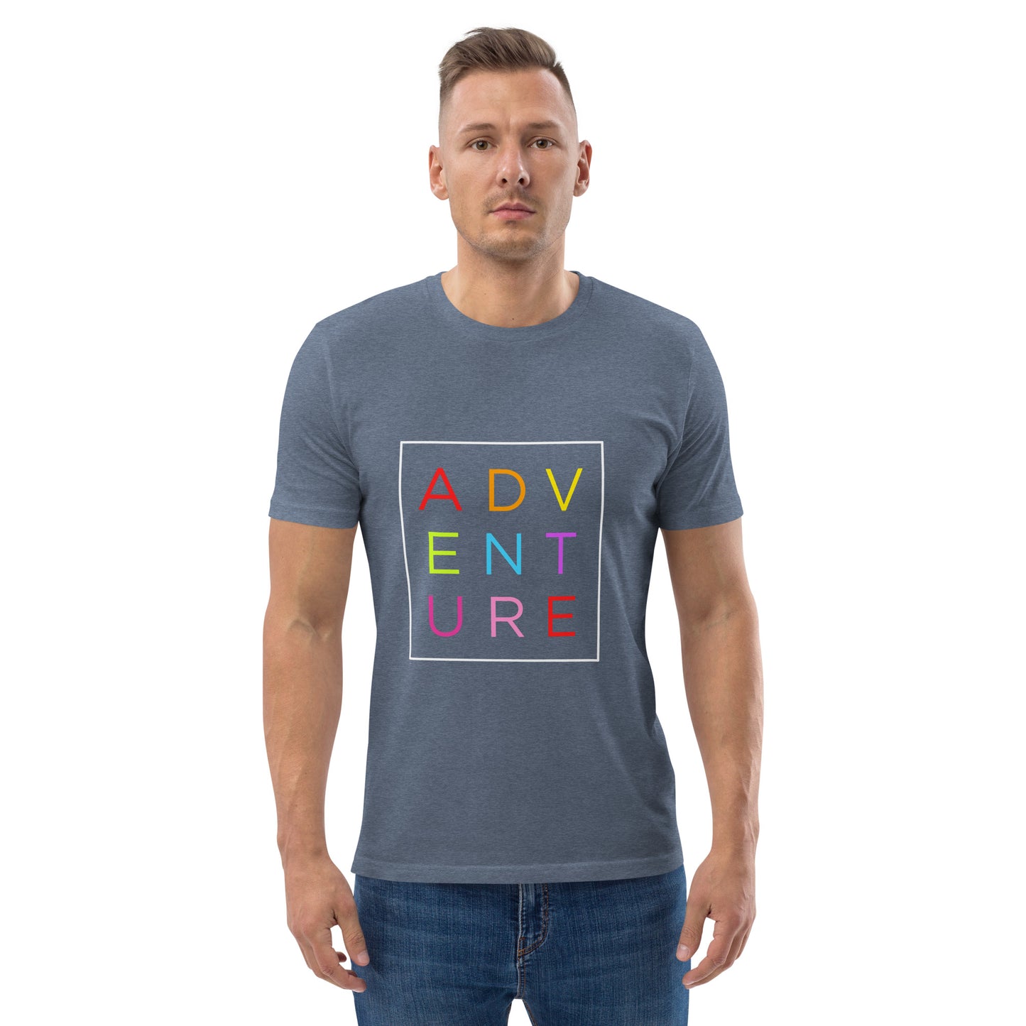 HOMAIX T-shirt unisexe en coton biologique avec motif "ADVENTURE"