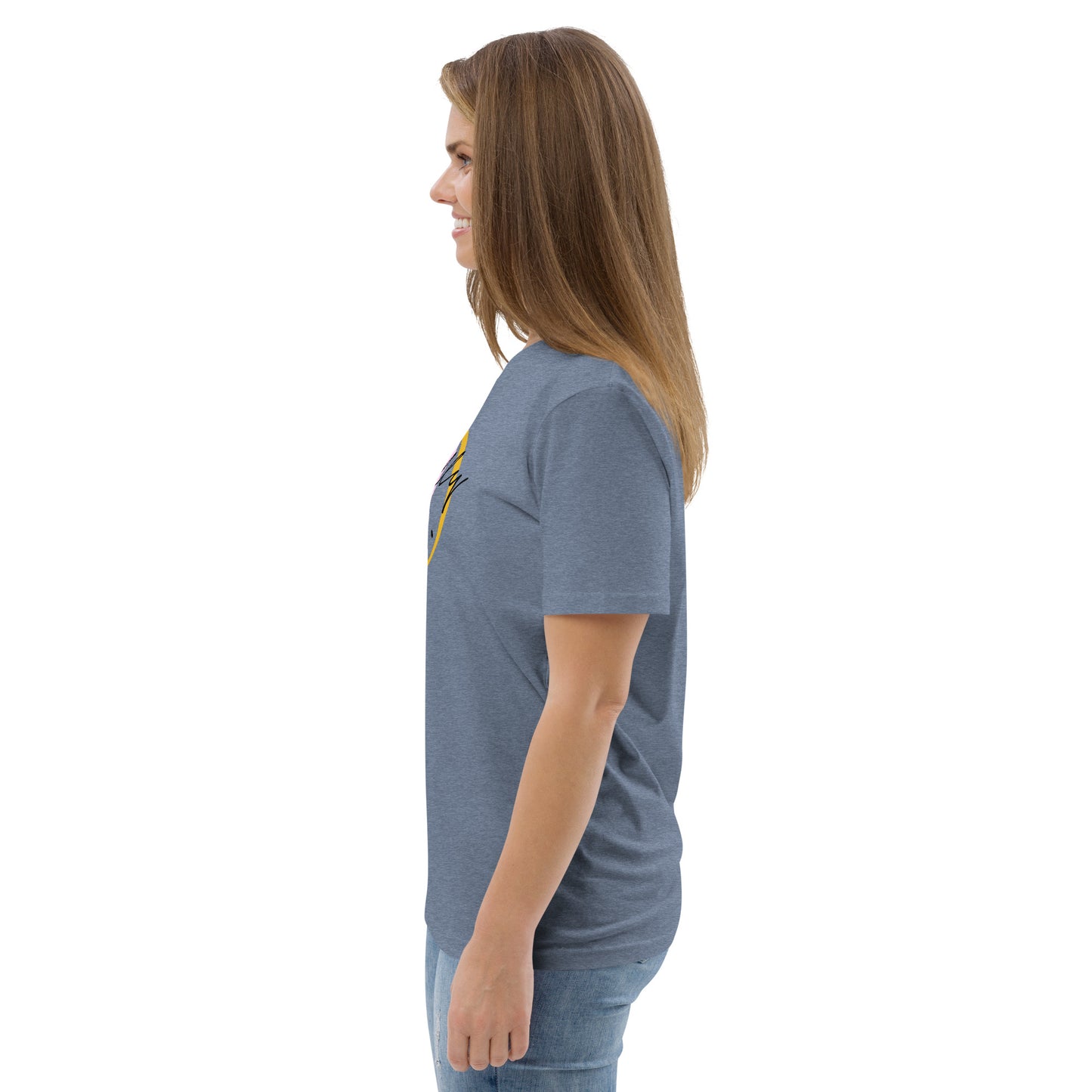 T-shirt unisexe en coton biologique avec message motivant "Actually, I Can"