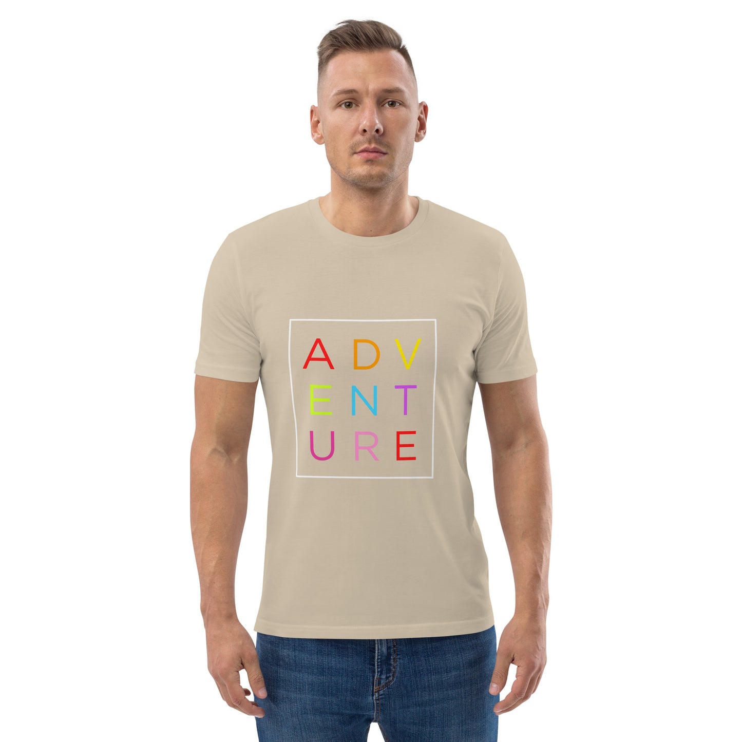 HOMAIX T-shirt unisexe en coton biologique avec motif "ADVENTURE"