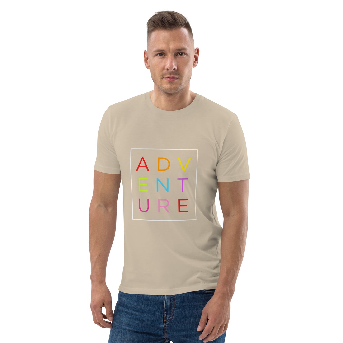 HOMAIX T-shirt unisexe en coton biologique avec motif "ADVENTURE"