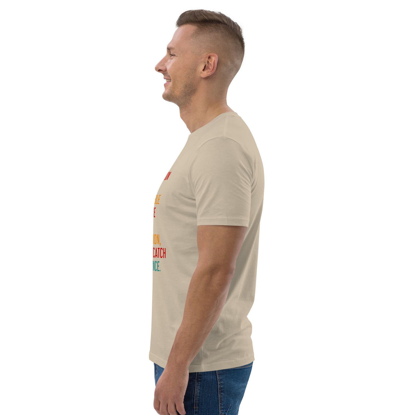 HOMAIX T-shirt unisexe en coton biologique avec message inspirant "Perfection is not attainable"