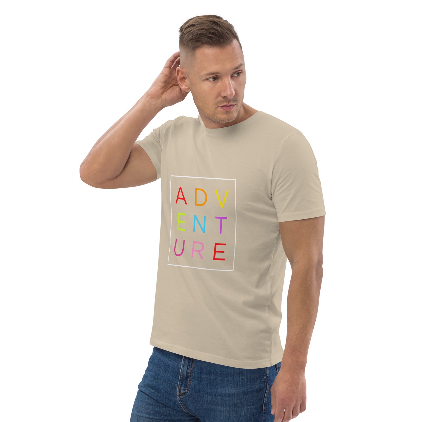HOMAIX T-shirt unisexe en coton biologique avec motif "ADVENTURE"