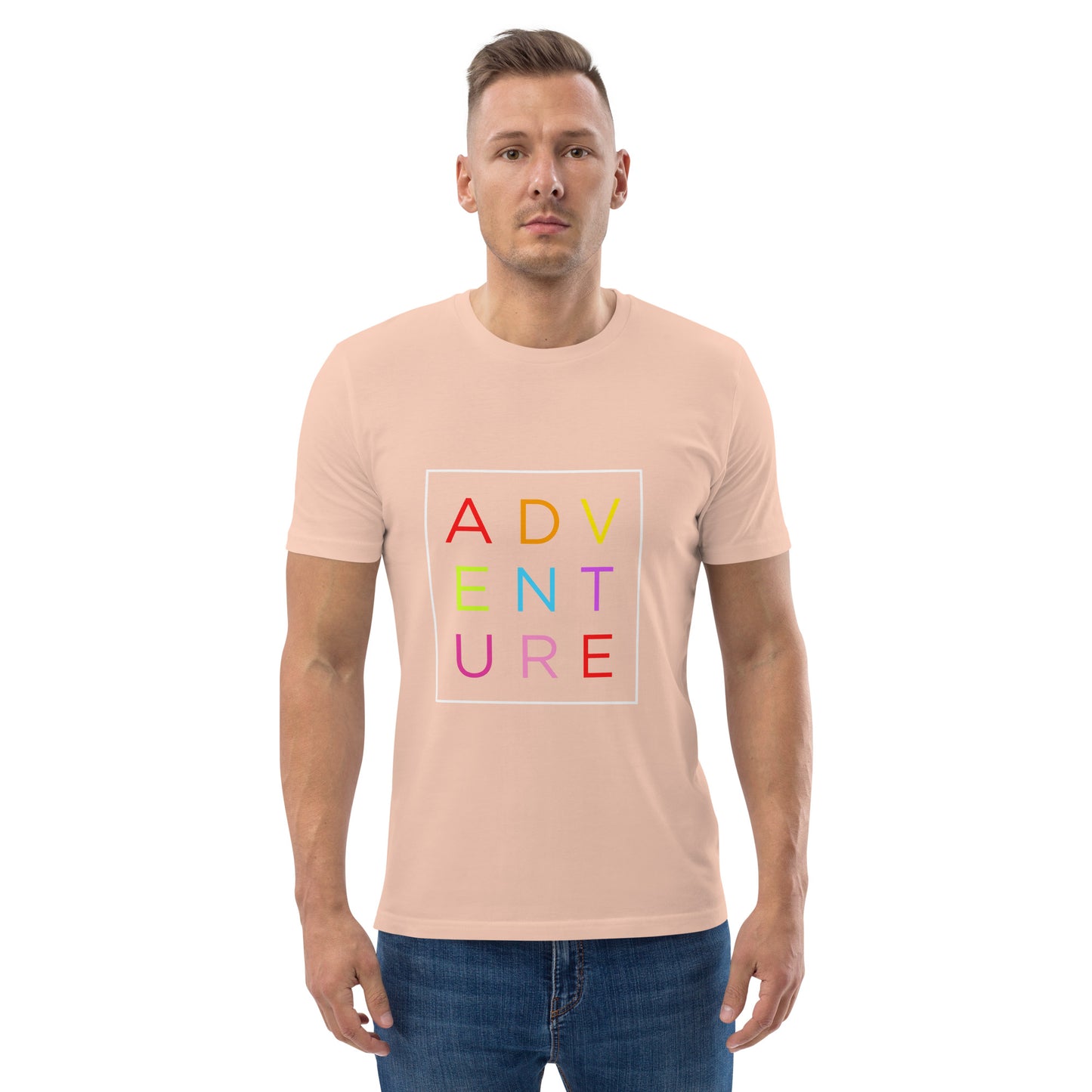 HOMAIX T-shirt unisexe en coton biologique avec motif "ADVENTURE"