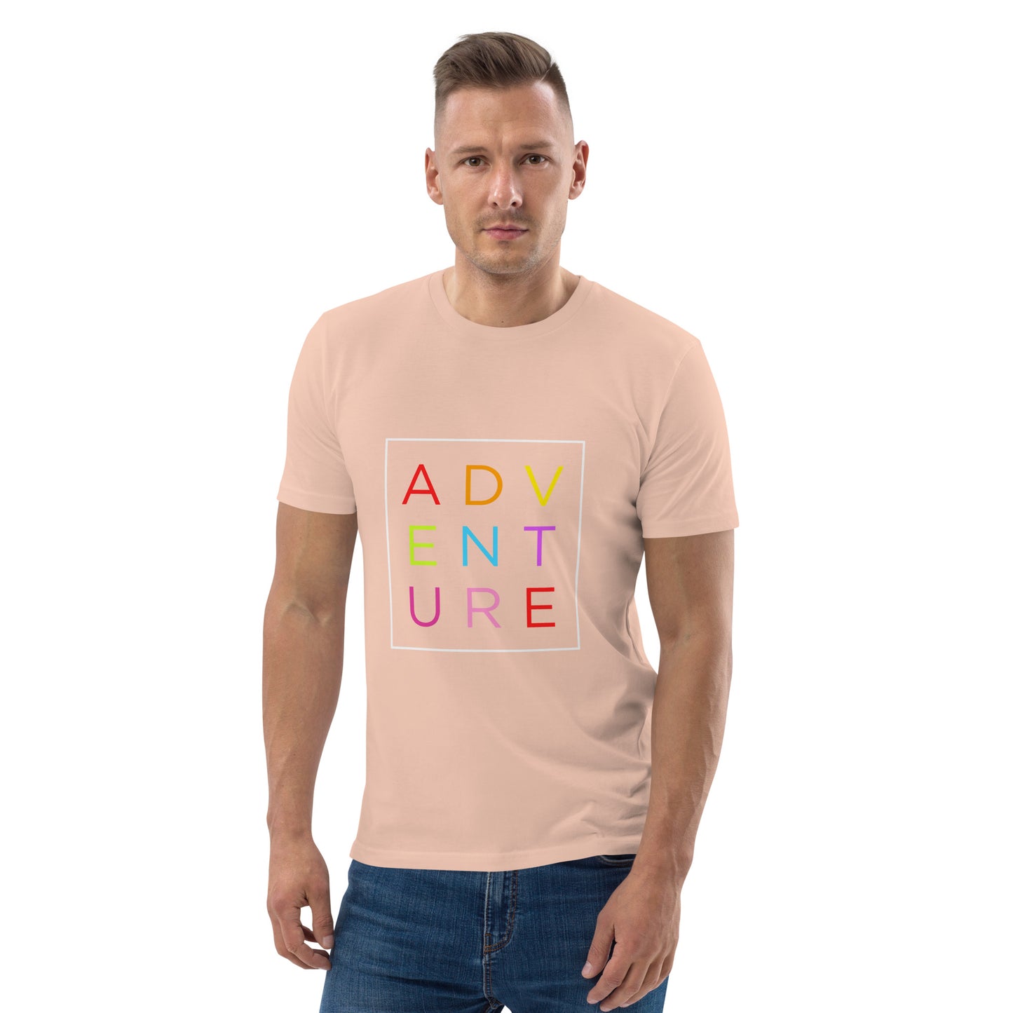 HOMAIX T-shirt unisexe en coton biologique avec motif "ADVENTURE"