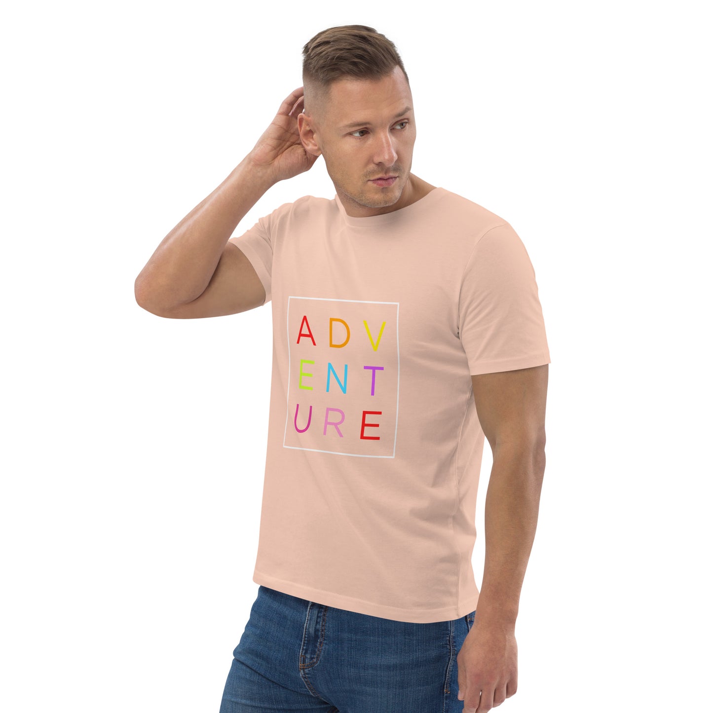 HOMAIX T-shirt unisexe en coton biologique avec motif "ADVENTURE"