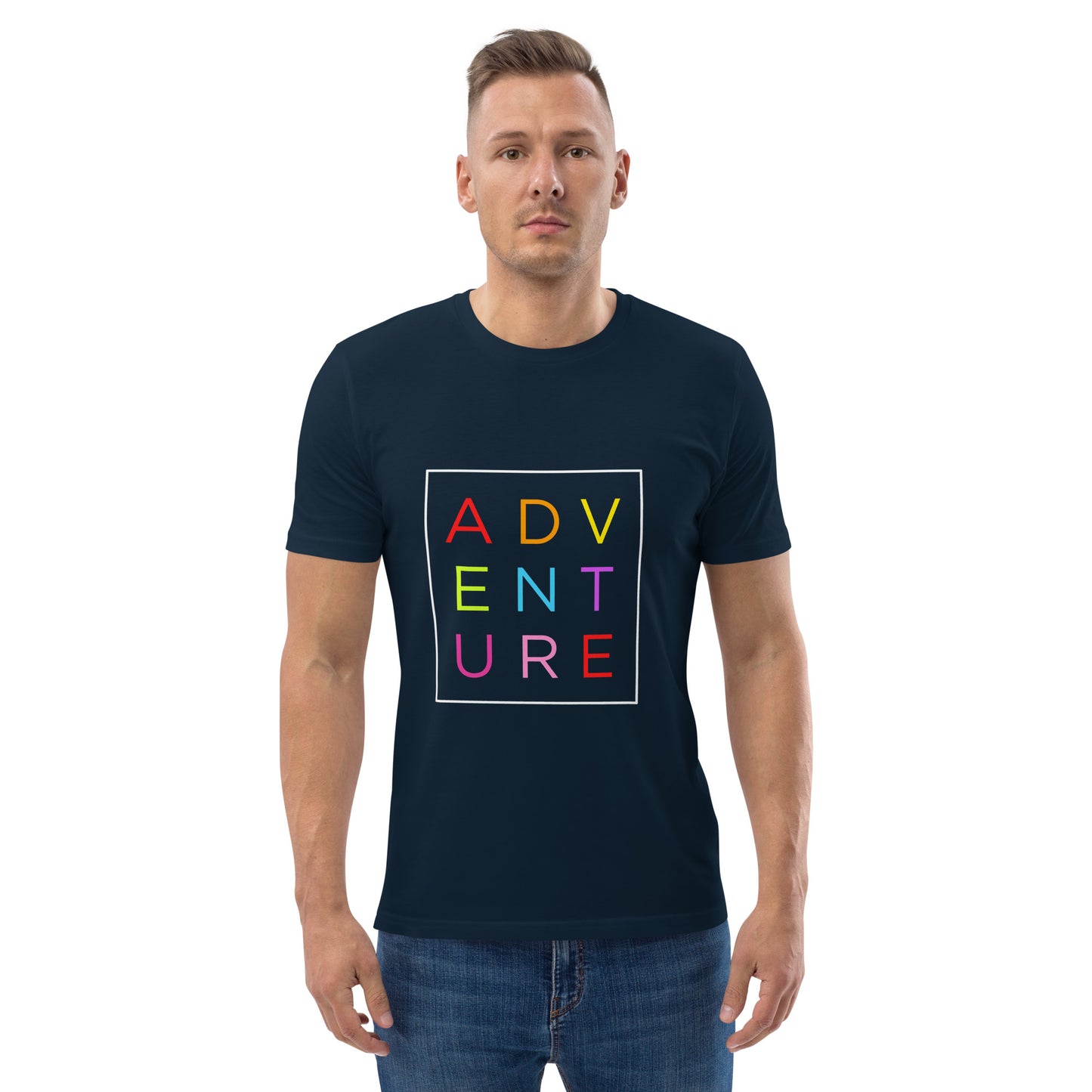 HOMAIX T-shirt unisexe en coton biologique avec motif "ADVENTURE"