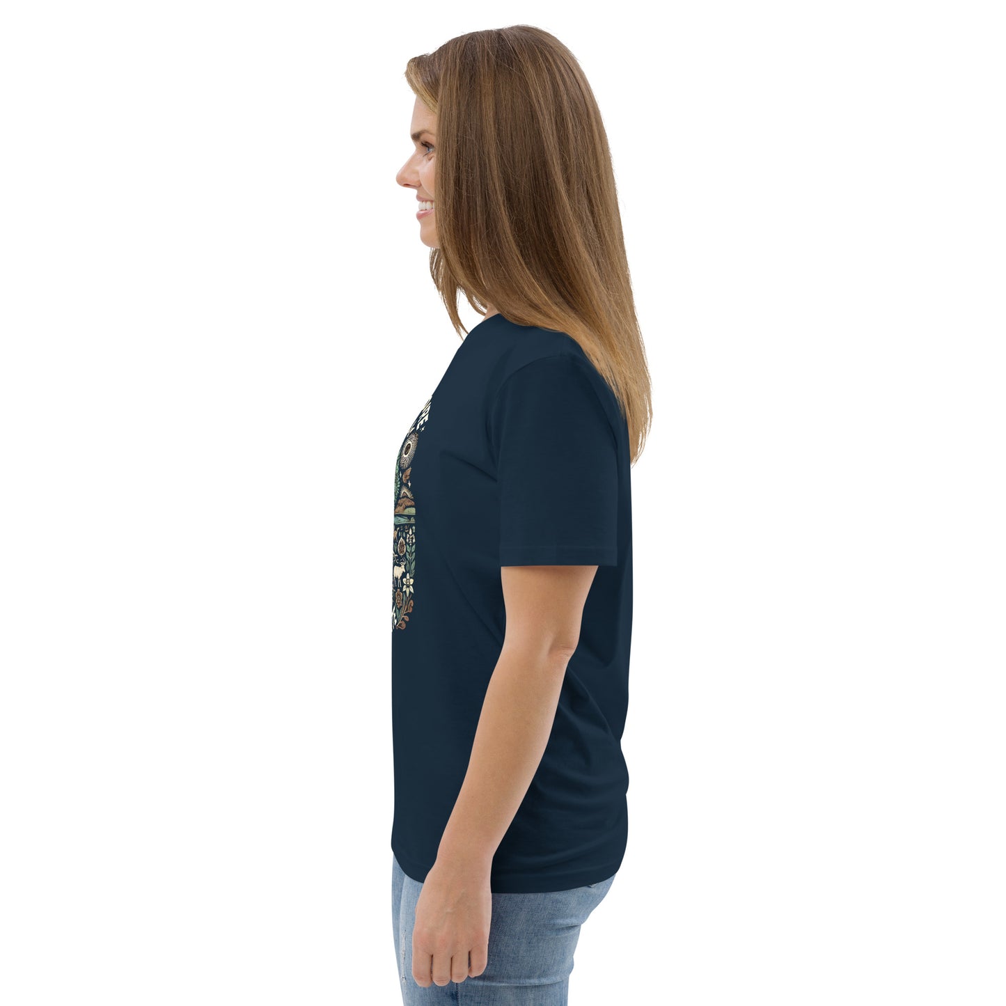 HOMAIX T-shirt unisexe en coton biologique avec design "Protégeons notre planète"