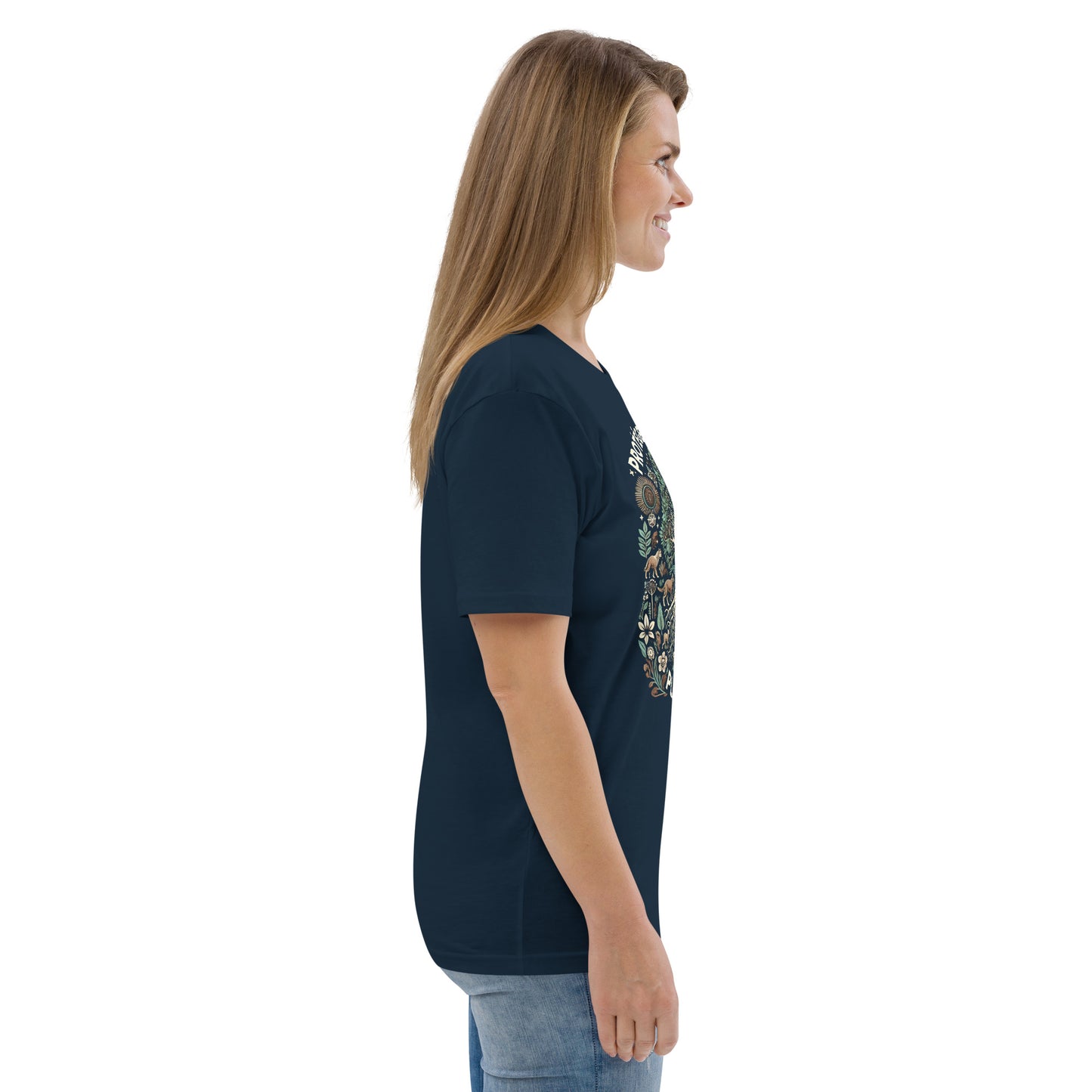 HOMAIX T-shirt unisexe en coton biologique avec design "Protégeons notre planète"