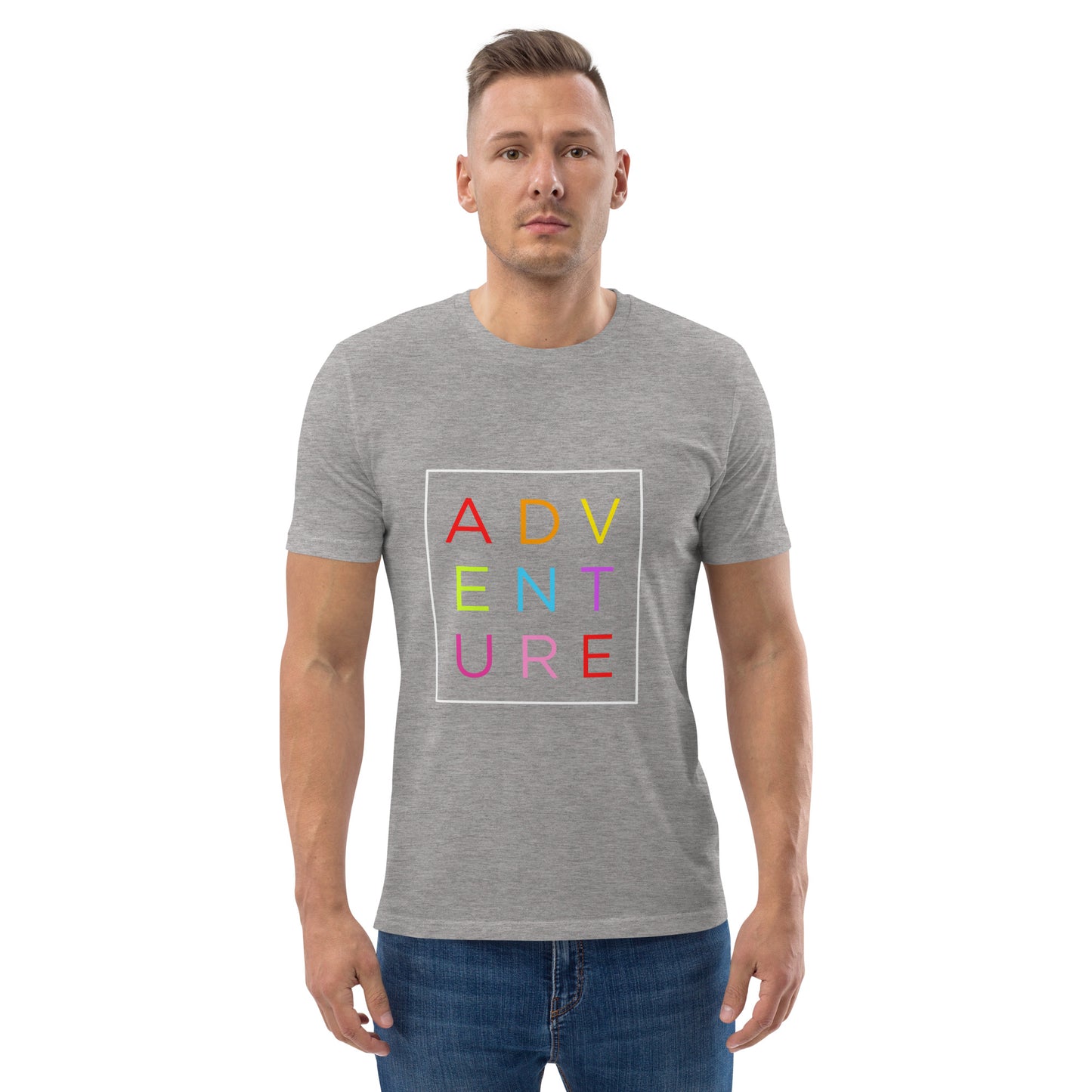 HOMAIX T-shirt unisexe en coton biologique avec motif "ADVENTURE"
