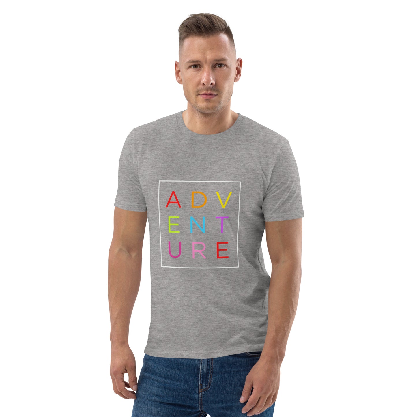HOMAIX T-shirt unisexe en coton biologique avec motif "ADVENTURE"