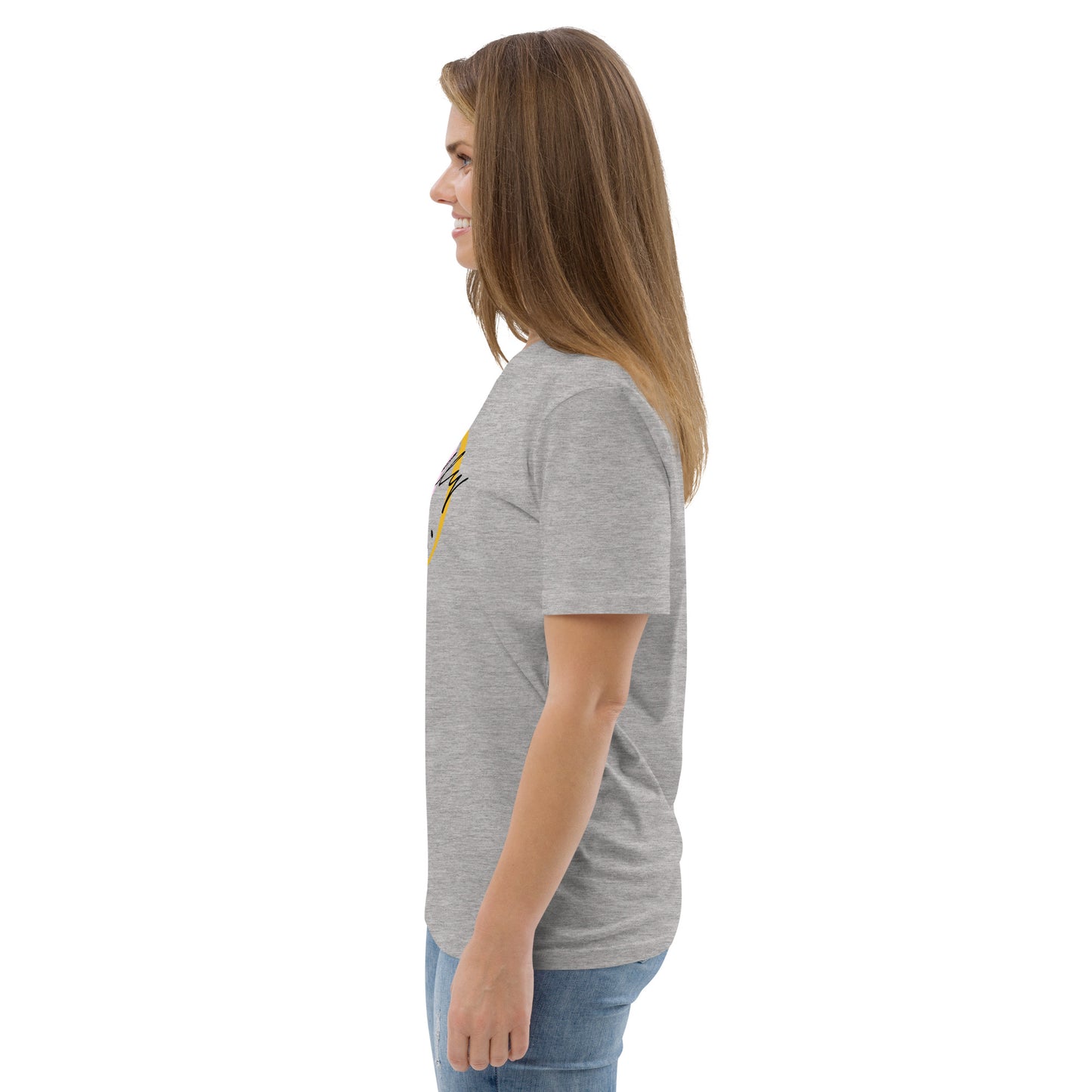 T-shirt unisexe en coton biologique avec message motivant "Actually, I Can"