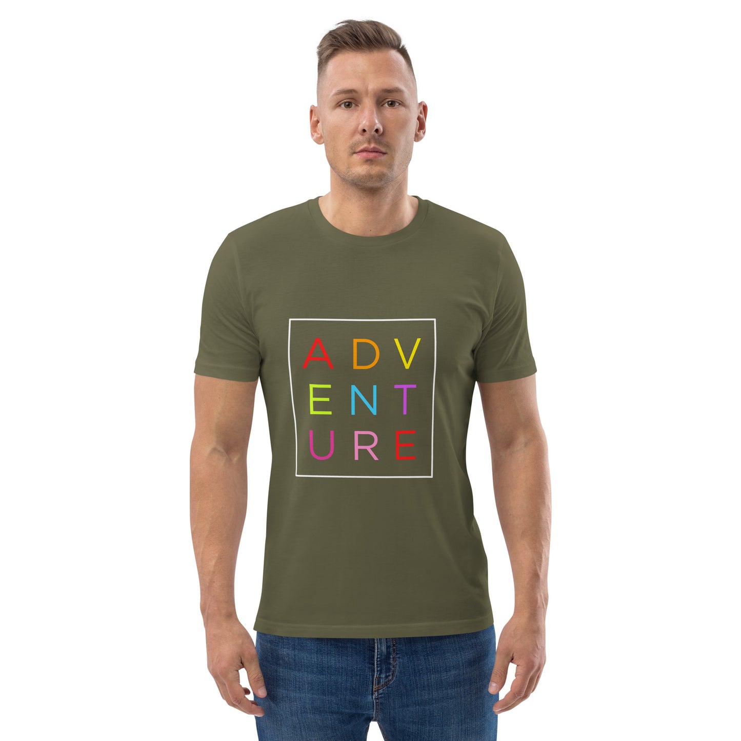 HOMAIX T-shirt unisexe en coton biologique avec motif "ADVENTURE"