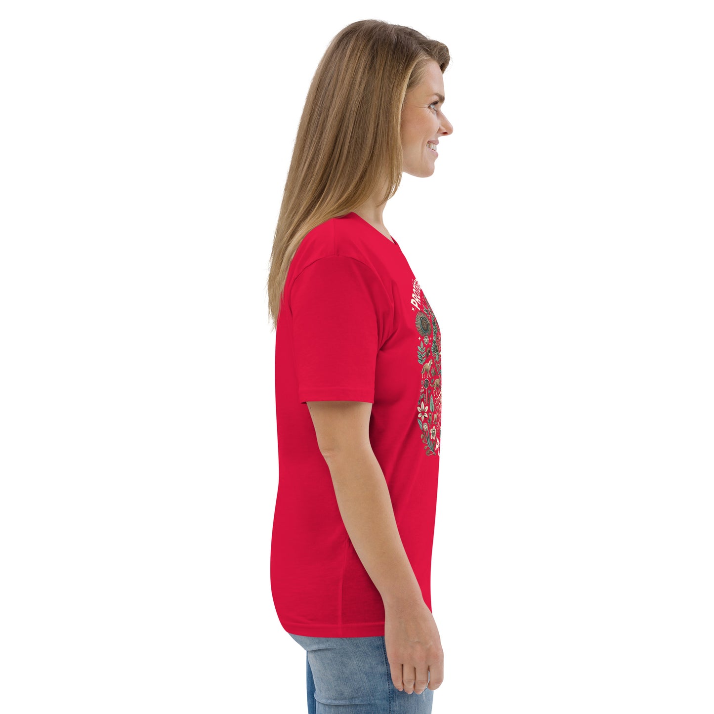 HOMAIX T-shirt unisexe en coton biologique avec design "Protégeons notre planète"