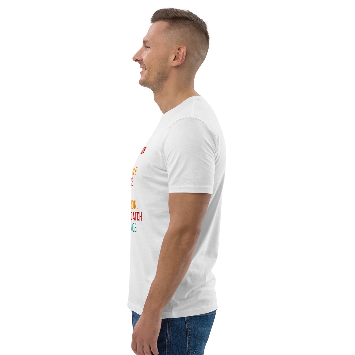 HOMAIX T-shirt unisexe en coton biologique avec message inspirant "Perfection is not attainable"