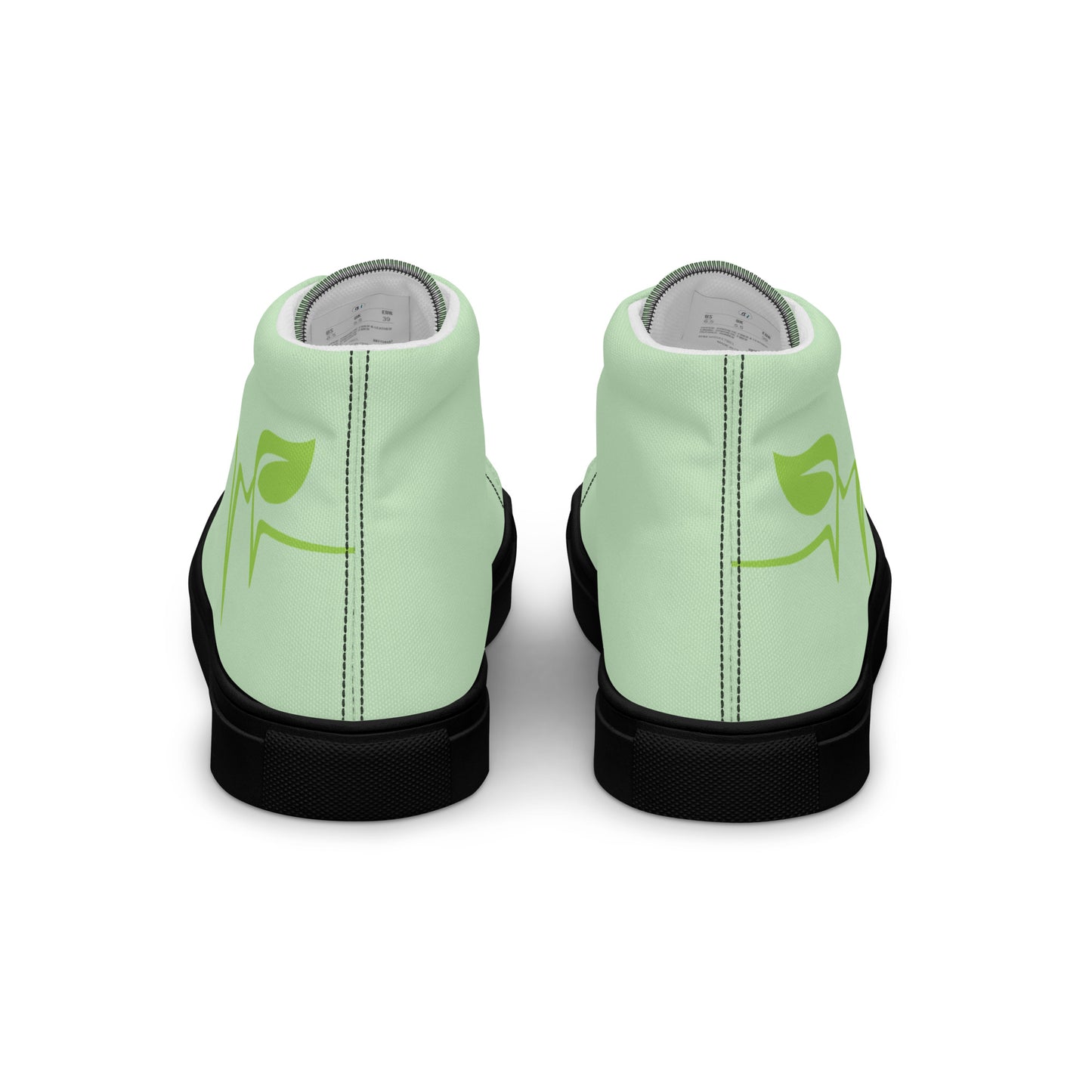 HOMAIX Baskets hautes en toile femme Battement de coeur végétalien