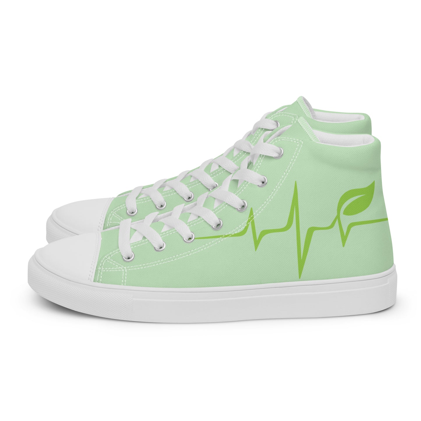 HOMAIX Baskets hautes en toile femme Battement de coeur végétalien