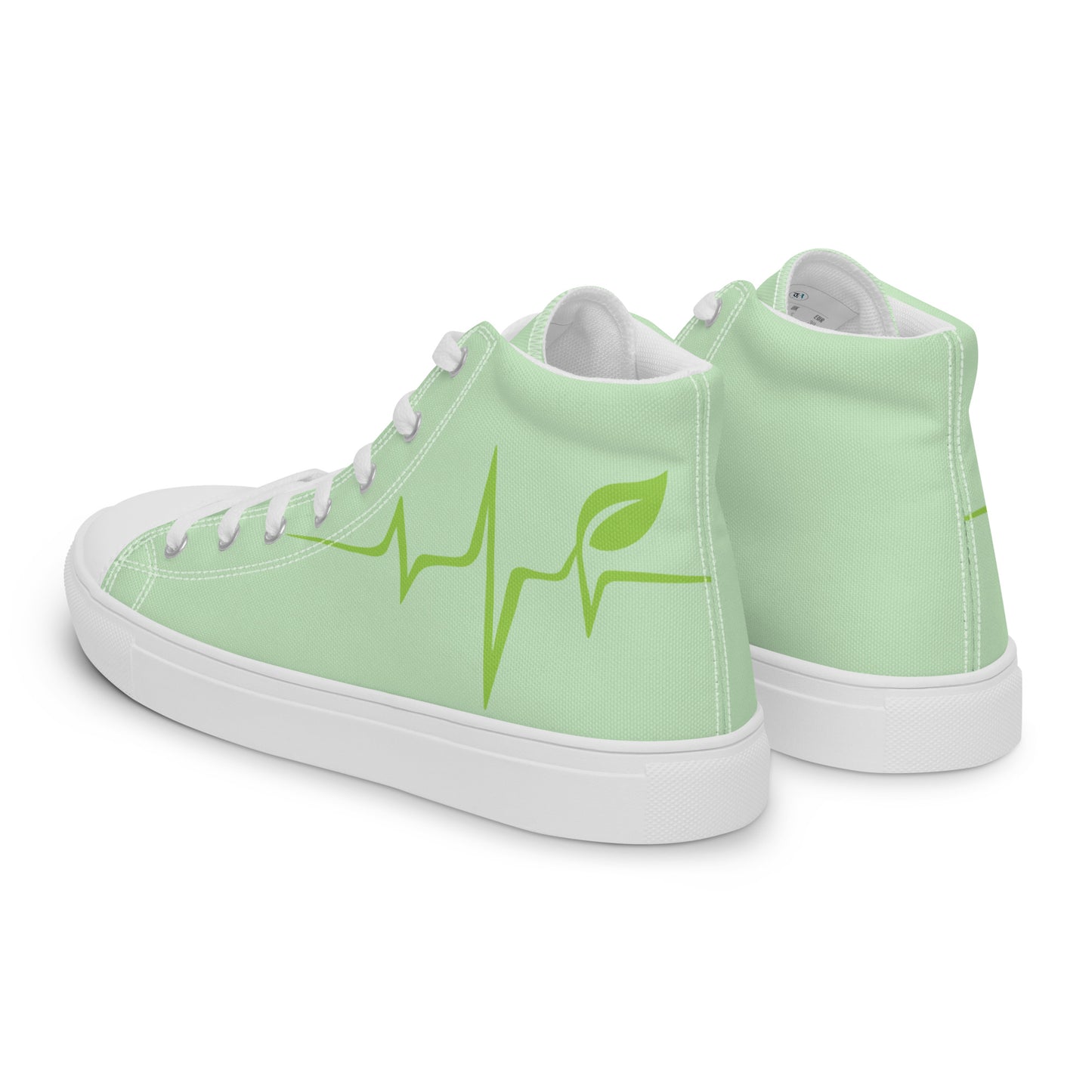 HOMAIX Baskets hautes en toile femme Battement de coeur végétalien