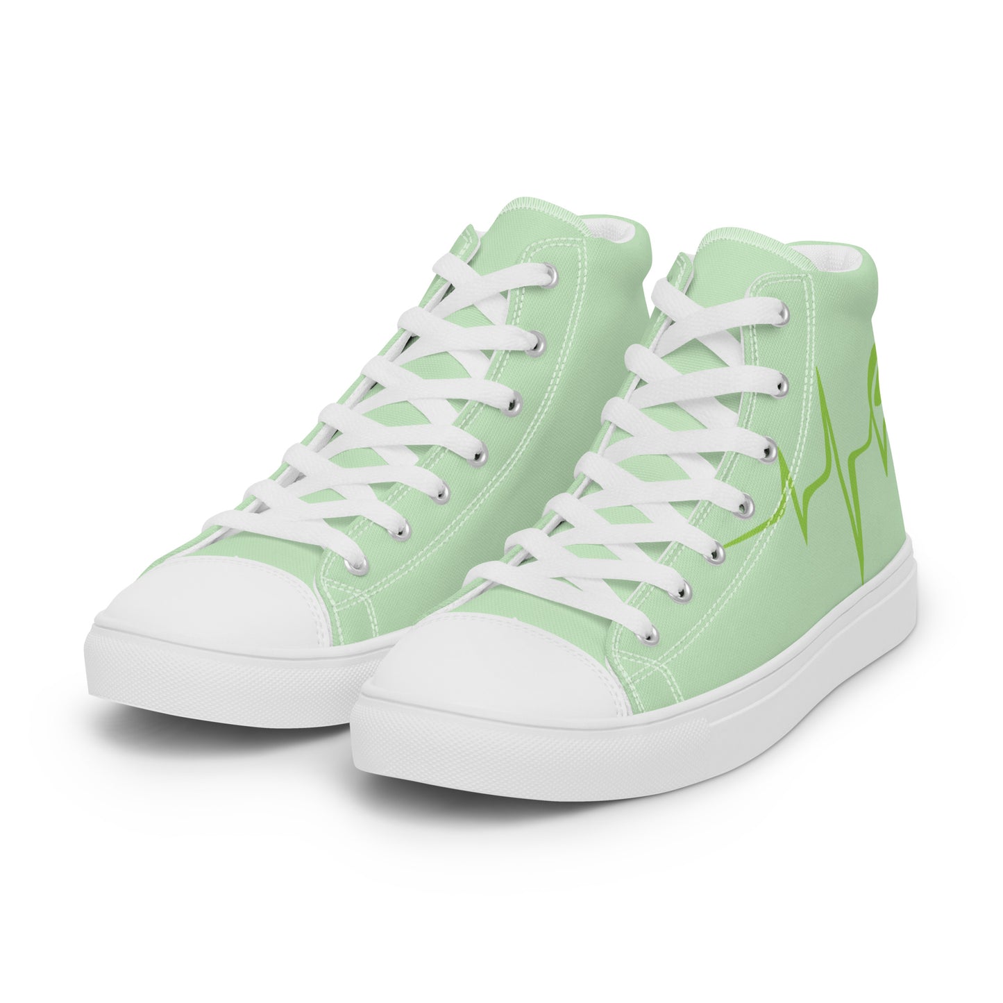 HOMAIX Baskets hautes en toile femme Battement de coeur végétalien