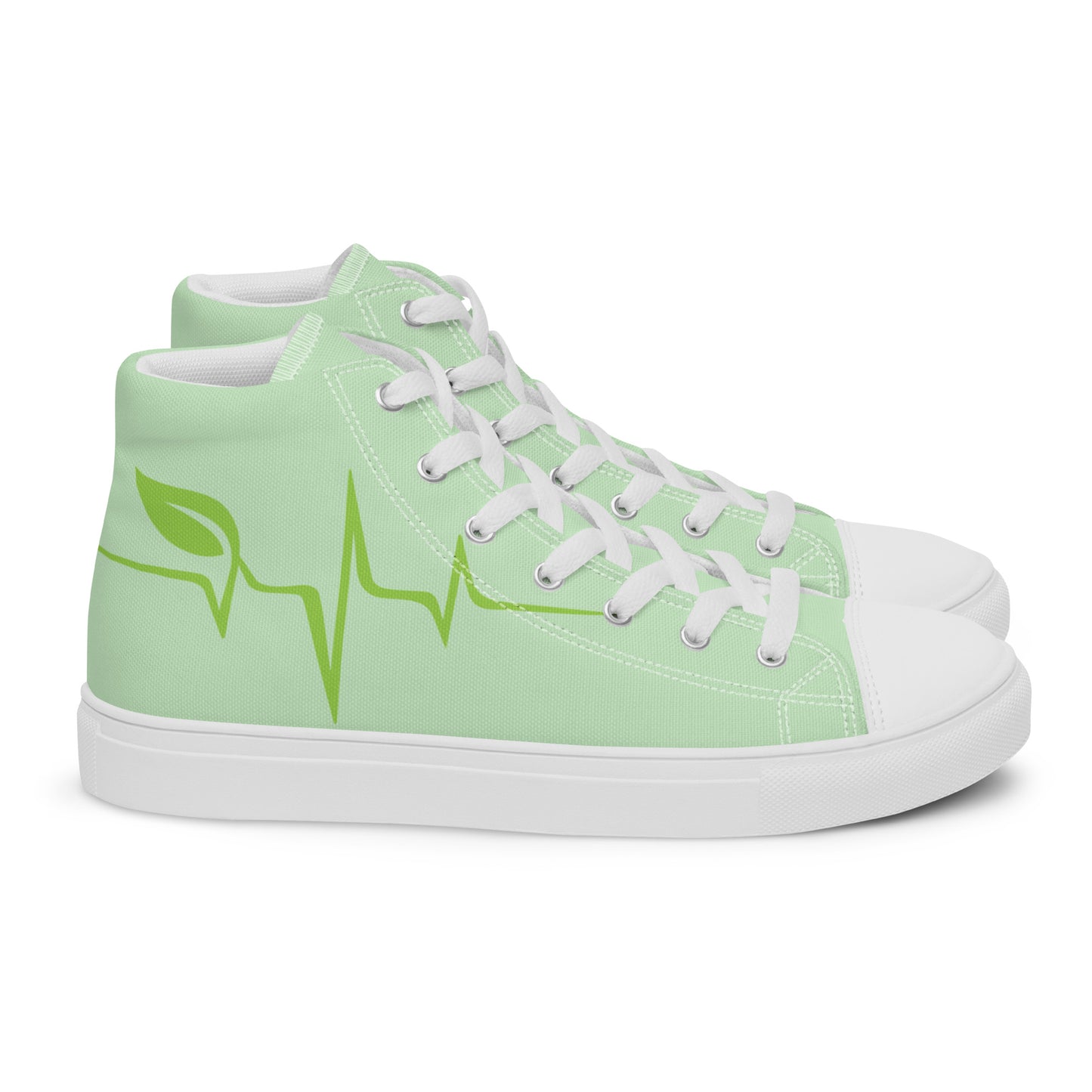 HOMAIX Baskets hautes en toile femme Battement de coeur végétalien