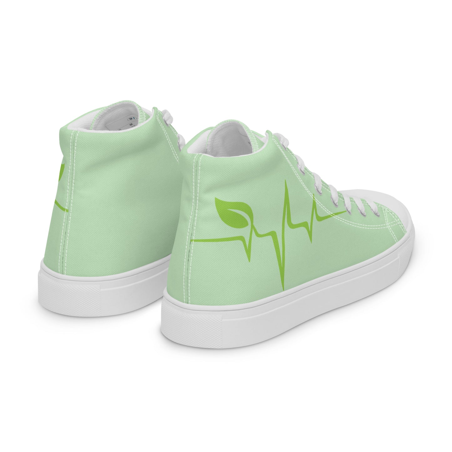 HOMAIX Baskets hautes en toile femme Battement de coeur végétalien