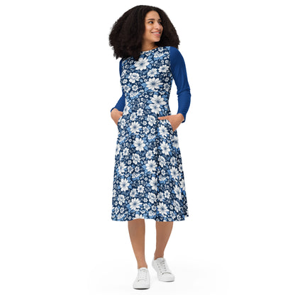 HOMAIX Robe manches longues aux Petites Fleurs Printanières