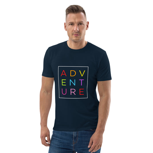 HOMAIX T-shirt unisexe en coton biologique avec motif "ADVENTURE"